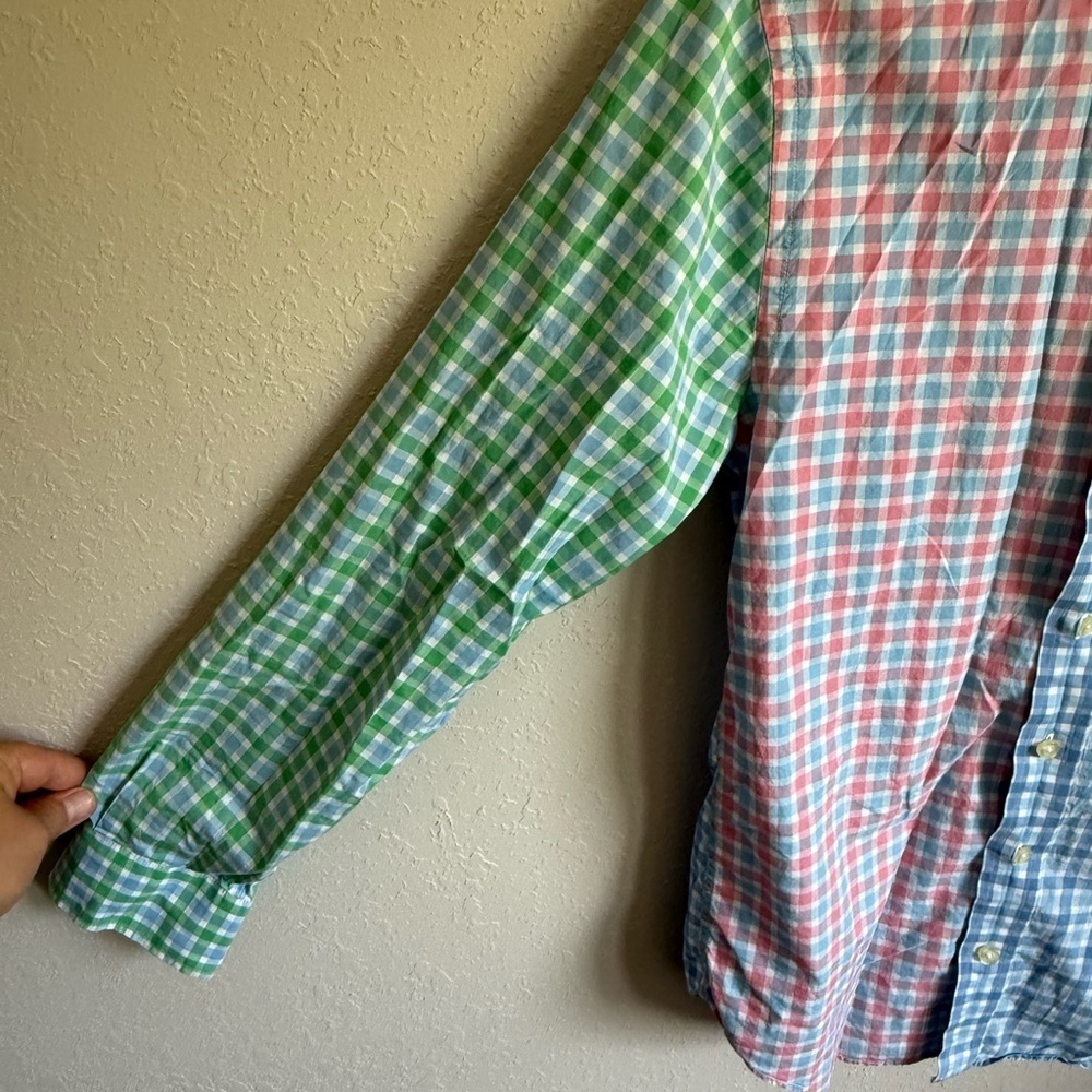 Men’s XS Blue Plaid Vineyard Vines Preppy Lightweight Slim Fit Tucker Button Up - Picture 3 of 5